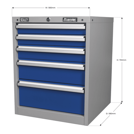 Sealey Cabinet Industrial 5 Drawer Model No-API5655B