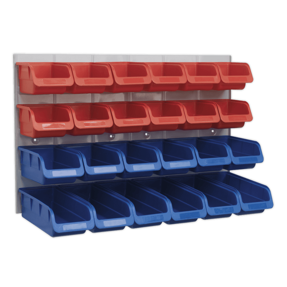 Sealey Bin & Panel Combination 24 Bins - Red/Blue Model No-TPS132
