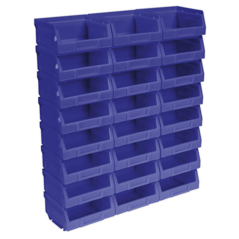 Sealey Plastic Storage Bin 103 x 85 x 53mm - Blue Pack of 24 Model No-TPS124B