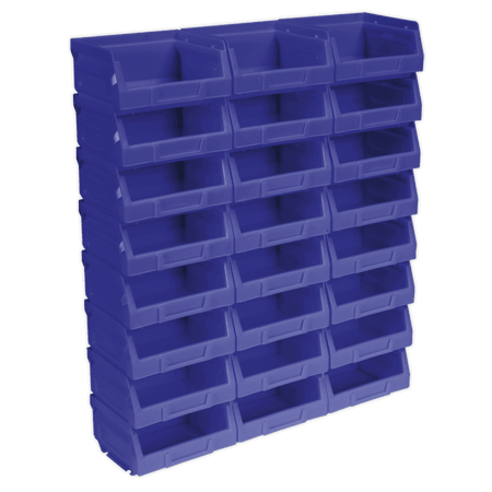 Sealey Plastic Storage Bin 103 x 85 x 53mm - Blue Pack of 24 Model No-TPS124B
