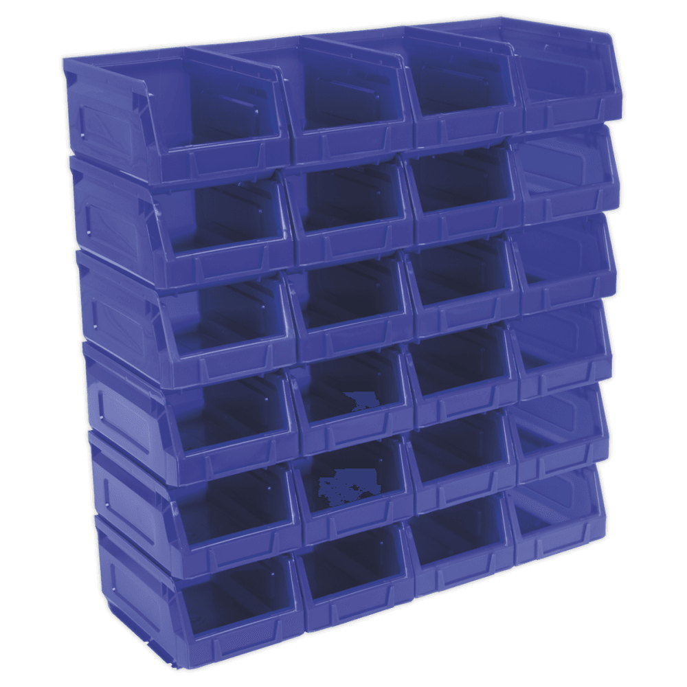 Sealey Plastic Storage Bin 105 x 165 x 83mm - Blue Pack of 24 Model No-TPS224B