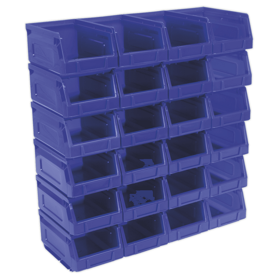Sealey Plastic Storage Bin 105 x 165 x 83mm - Blue Pack of 24 Model No-TPS224B