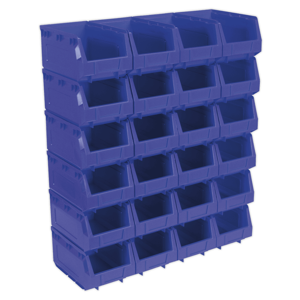 Sealey Plastic Storage Bin 148 x 240 x 128mm - Blue Pack of 24 Model No-TPS324B