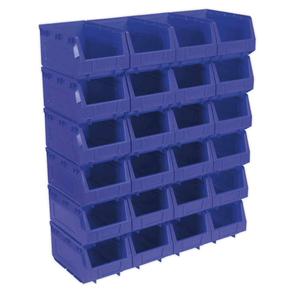 Sealey Plastic Storage Bin 148 x 240 x 128mm - Blue Pack of 24 Model No-TPS324B