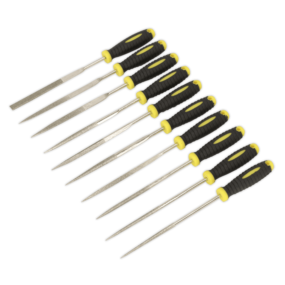 Sealey Diamond Needle File Set 10pc 100mm Model No-S0896