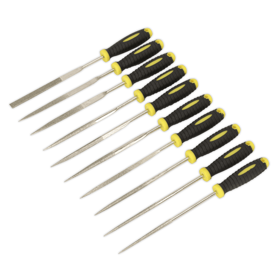 Sealey Diamond Needle File Set 10pc 100mm Model No-S0896