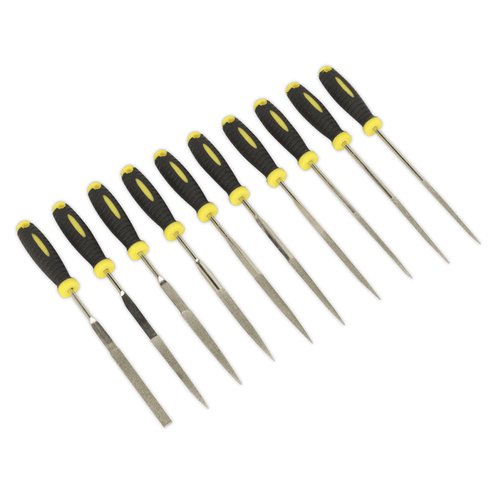 Sealey Diamond Needle File Set 10pc 100mm Model No-S0896