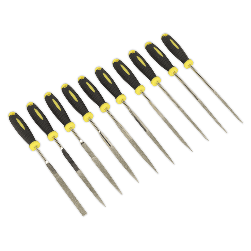 Sealey Diamond Needle File Set 10pc 100mm Model No-S0896