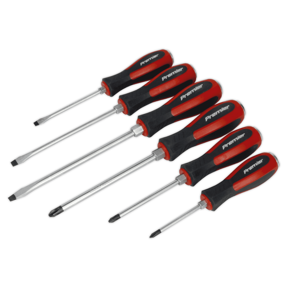 Sealey Screwdriver Set 6pc Hammer-Thru Model No-AK4932