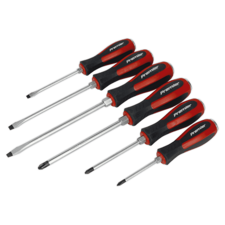 Sealey Screwdriver Set 6pc Hammer-Thru Model No-AK4932