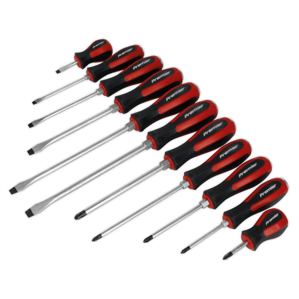 Sealey Screwdriver Set 11pc Hammer-Thru Model No-AK4933