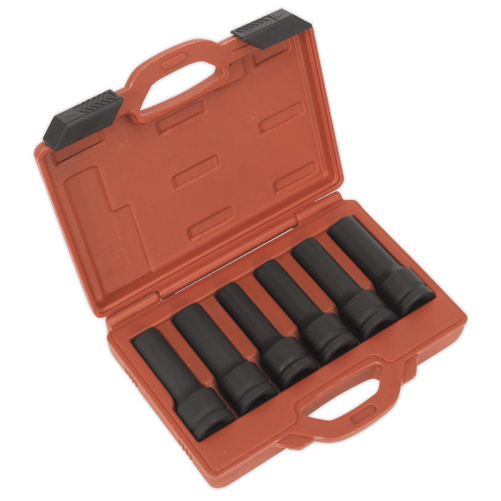 Sealey Impact 12-Point & TRX-Star Female Deep Socket Set 6pc 3/4"Sq Drive Model No-SX099