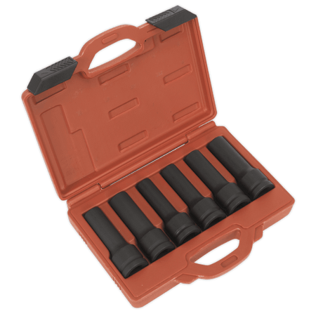 Sealey Impact 12-Point & TRX-Star Female Deep Socket Set 6pc 3/4"Sq Drive Model No-SX099