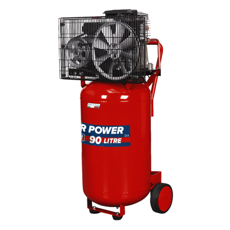 Sealey Compressor 90ltr Vertical Belt Drive 3hp Model No-SAC1903B