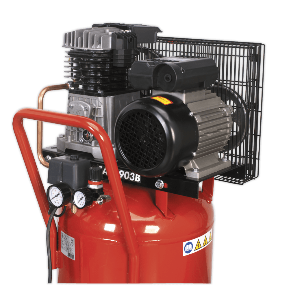 Sealey Compressor 90ltr Vertical Belt Drive 3hp Model No-SAC1903B