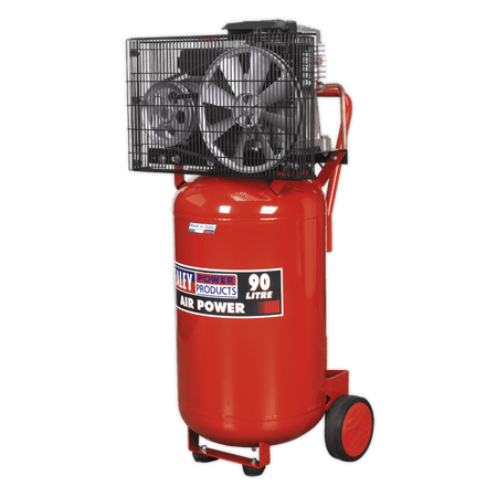 Sealey Compressor 90ltr Vertical Belt Drive 3hp Model No-SAC1903B