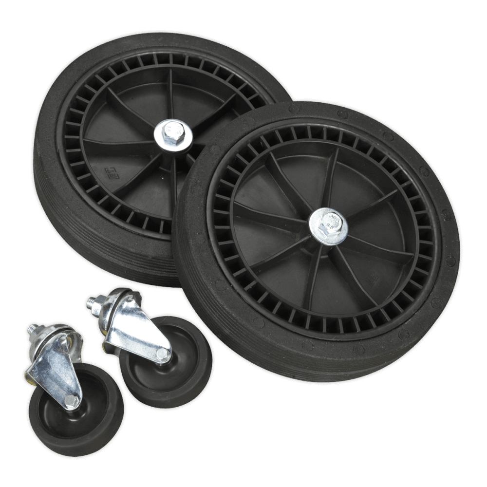 Sealey Wheel Kit for Fixed Compressors - 2 Castors & 2 Fixed Wheels Model No-COMPKIT5