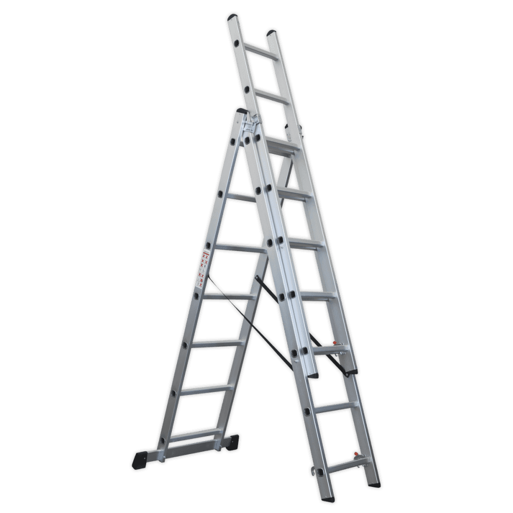Sealey Aluminium Extension Combination Ladder 3x7 EN 131 Model No-ACL307