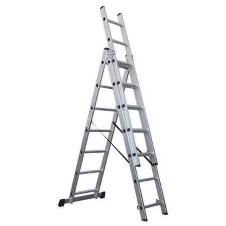 Sealey Aluminium Extension Combination Ladder 3x7 EN 131 Model No-ACL307