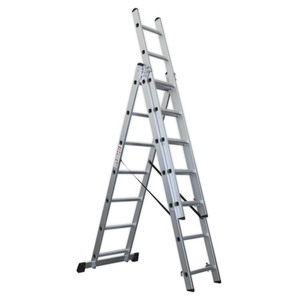 Sealey Aluminium Extension Combination Ladder 3x7 EN 131 Model No-ACL307