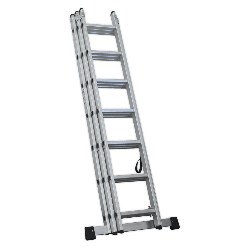 Sealey Aluminium Extension Combination Ladder 3x7 EN 131 Model No-ACL307