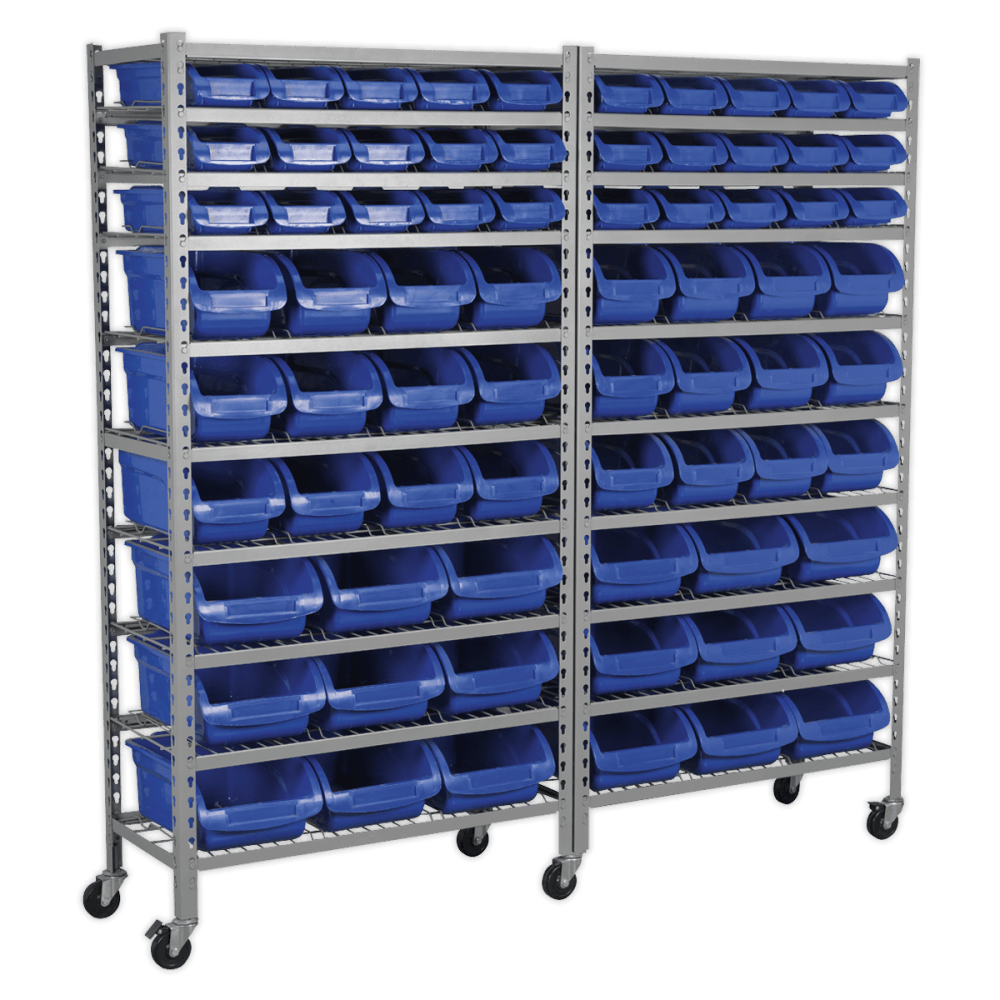 Sealey Mobile Bin Storage System 72 Bins Model No-TPS72