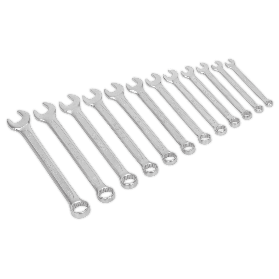 Sealey Combination Spanner Set 12pc Cold Stamped Metric Model No-AK6325