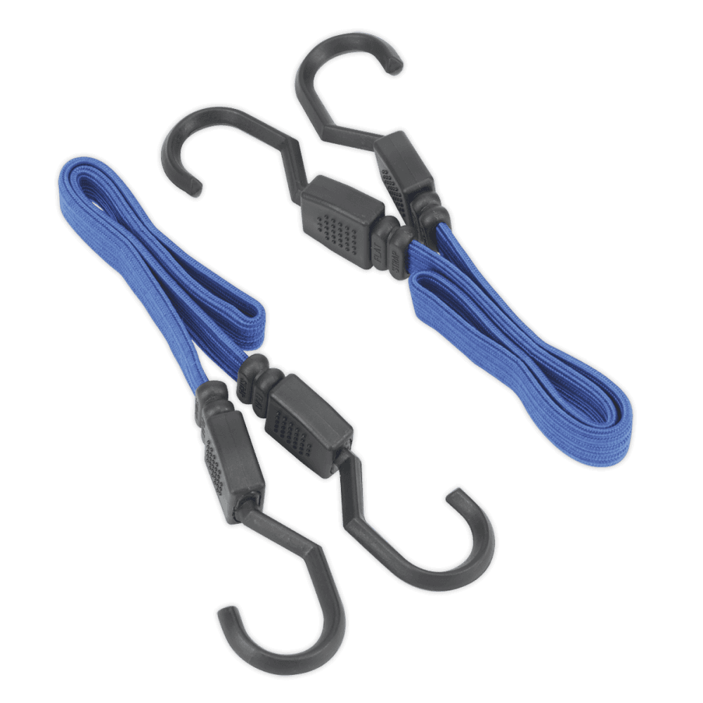 Sealey 460mm Flat Bungee Cord Set 2pc Model No-BCS15