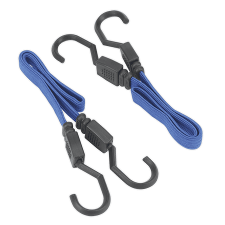 Sealey 460mm Flat Bungee Cord Set 2pc Model No-BCS15