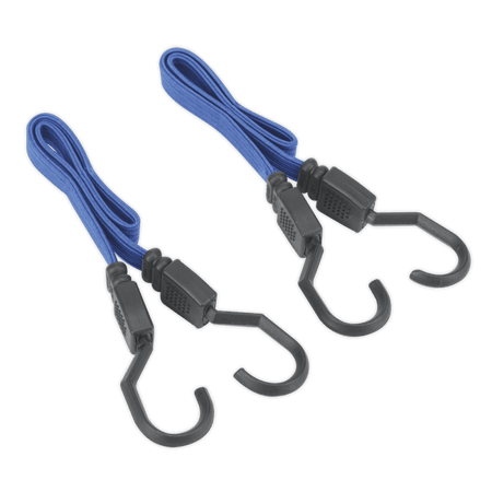 Sealey 460mm Flat Bungee Cord Set 2pc Model No-BCS15