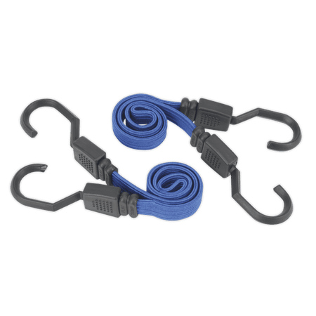 Sealey 460mm Flat Bungee Cord Set 2pc Model No-BCS15