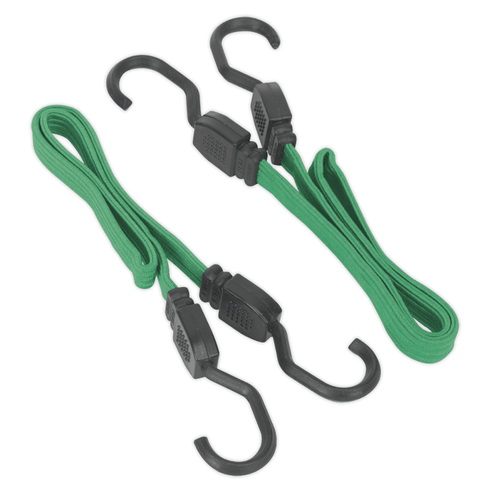 Sealey 610mm Flat Bungee Cord Set 2pc Model No-BCS16