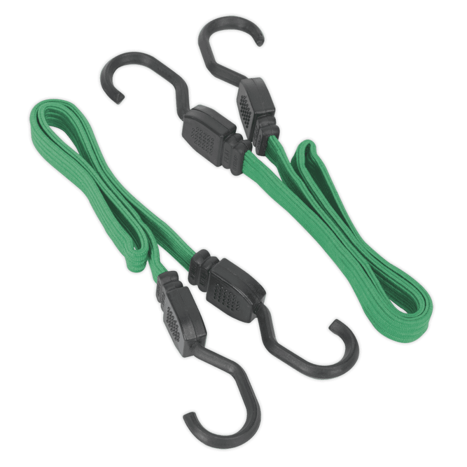 Sealey 610mm Flat Bungee Cord Set 2pc Model No-BCS16