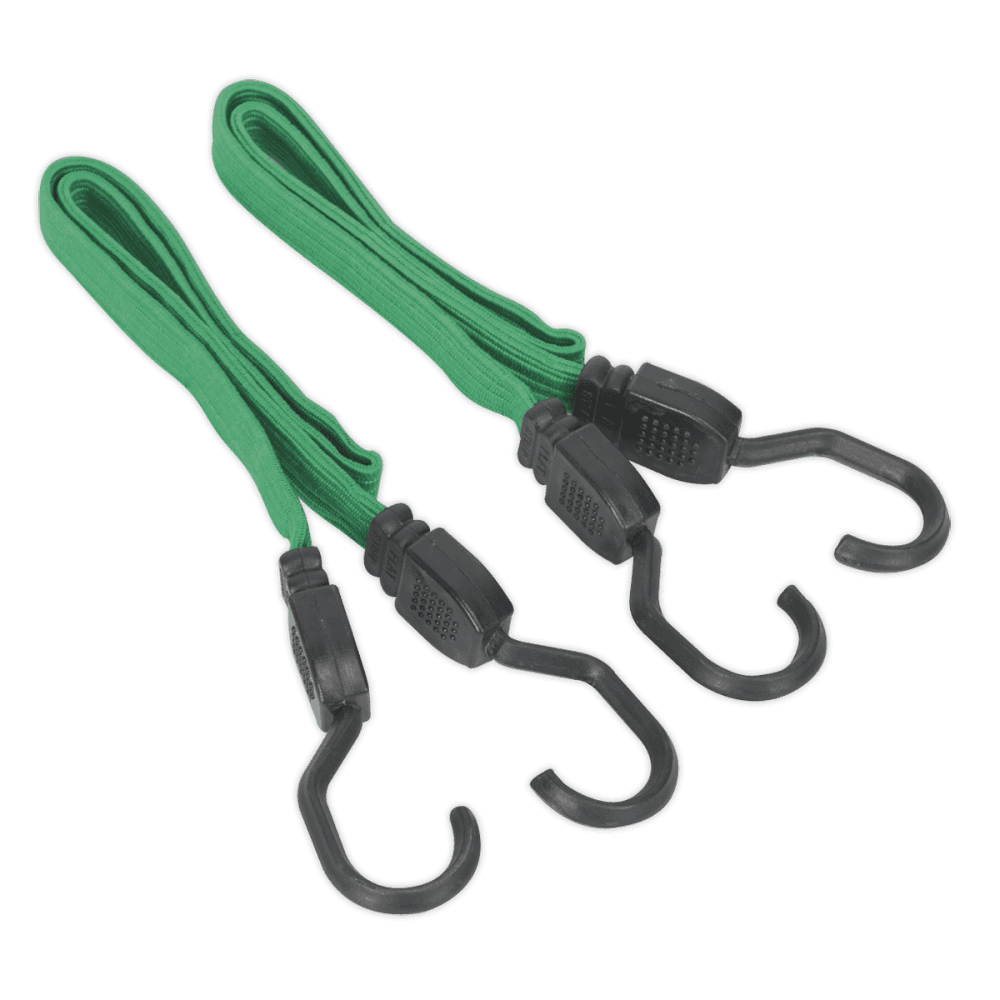 Sealey 610mm Flat Bungee Cord Set 2pc Model No-BCS16