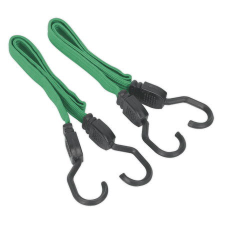 Sealey 610mm Flat Bungee Cord Set 2pc Model No-BCS16