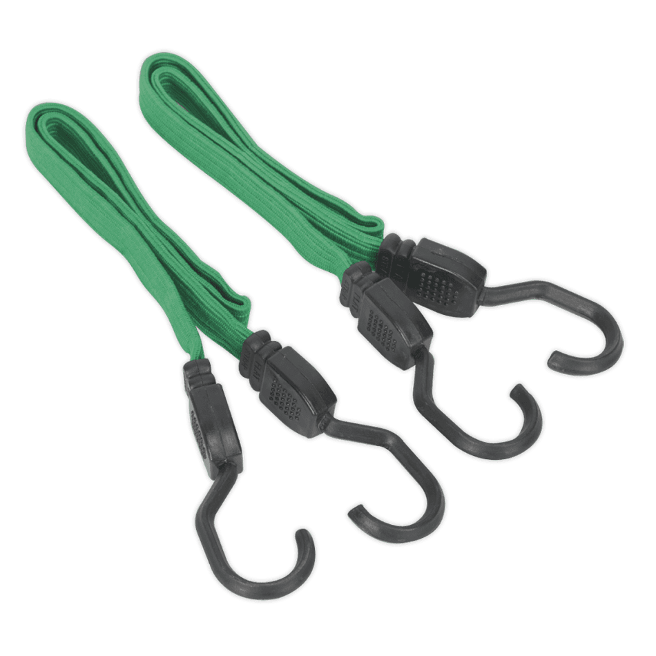 Sealey 610mm Flat Bungee Cord Set 2pc Model No-BCS16