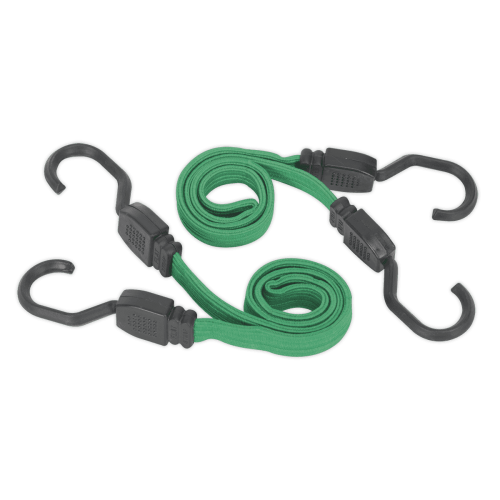 Sealey 610mm Flat Bungee Cord Set 2pc Model No-BCS16