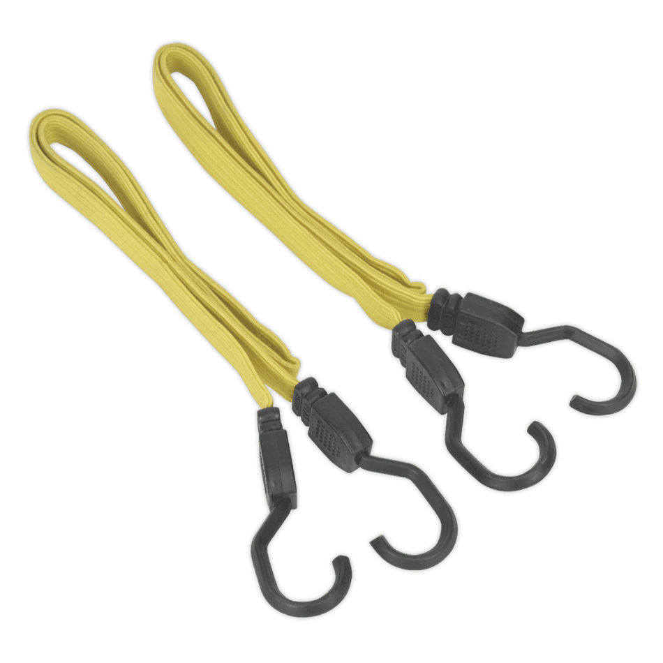 Sealey 910mm Flat Bungee Cord Set 2pc Model No-BCS18
