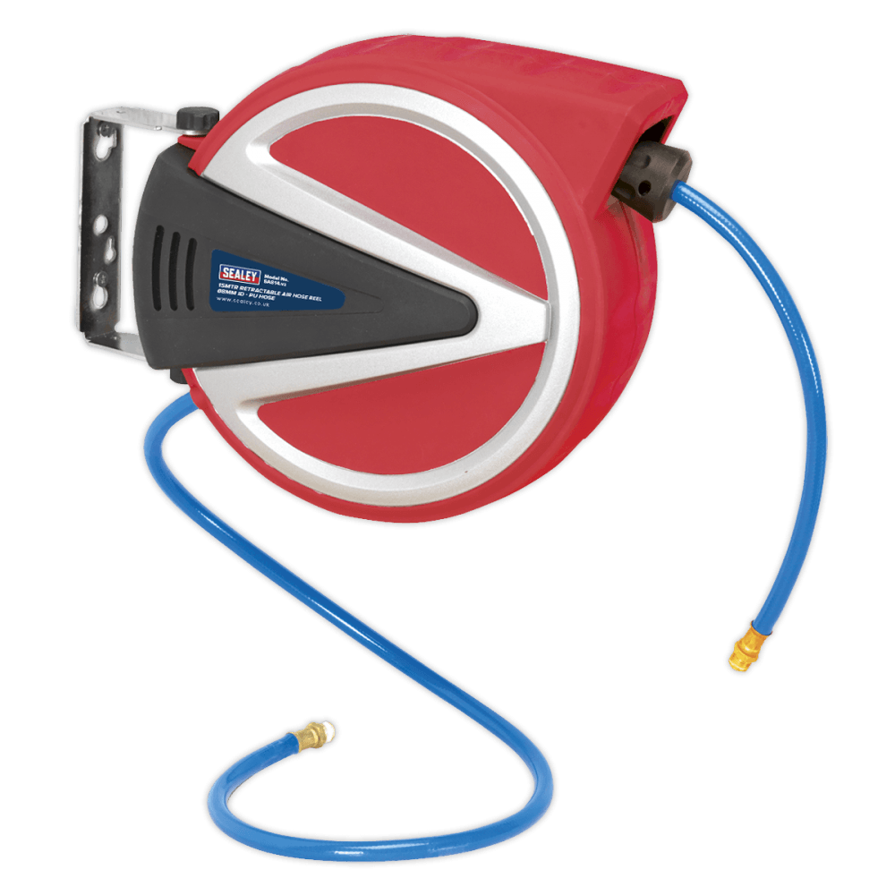 Sealey Retractable Air Hose Reel 15mtr 8mm ID PU Hose Model No-SA814