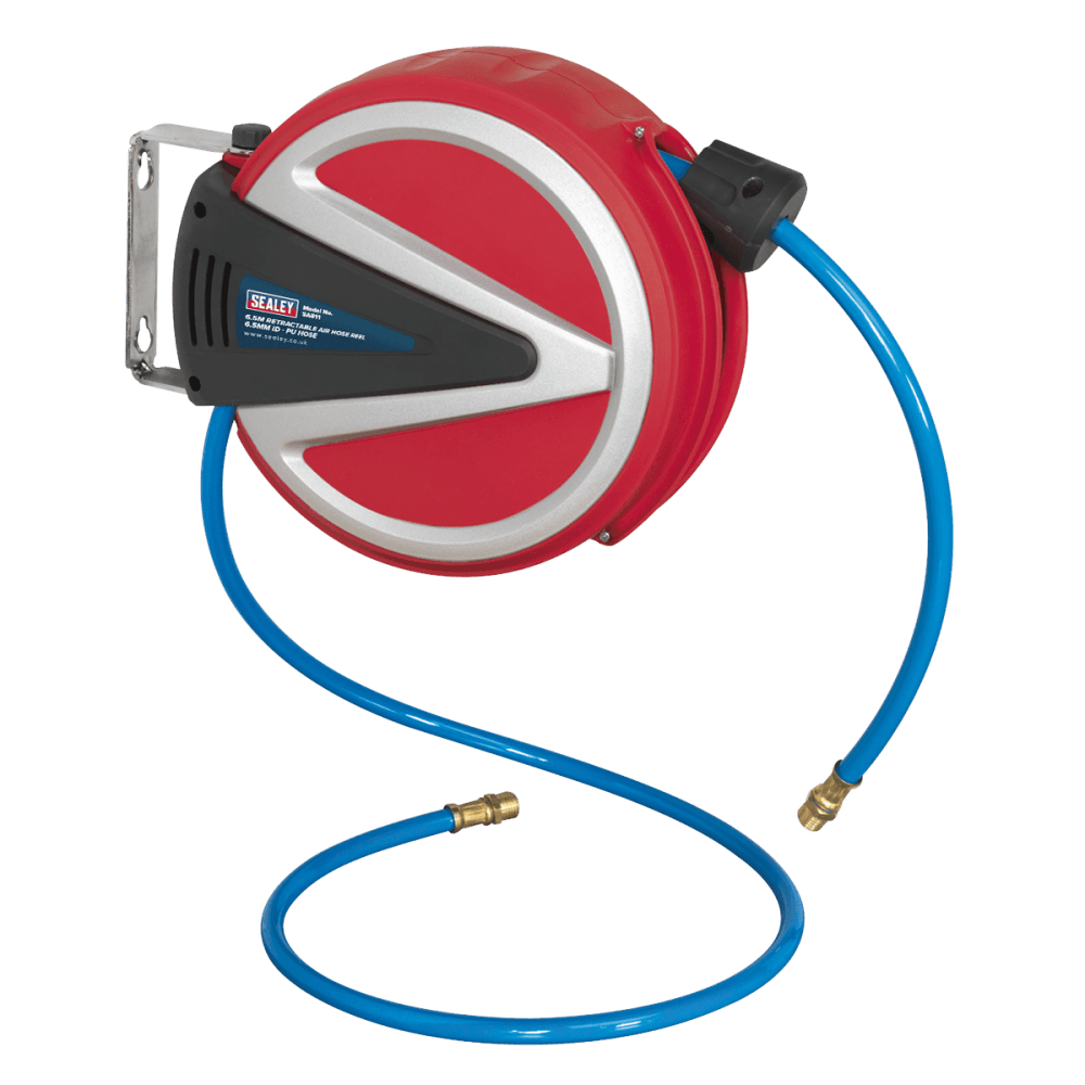 Sealey Retractable Air Hose Reel 6.5mtr 6.5mm ID PU Hose Model No-SA811