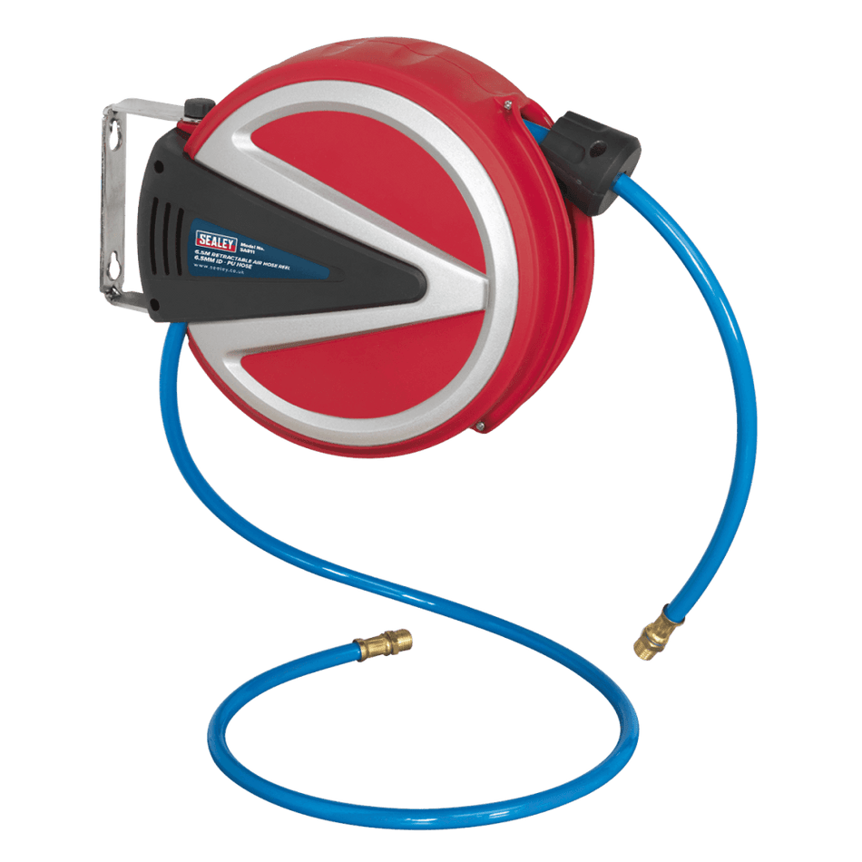 Sealey Retractable Air Hose Reel 6.5mtr 6.5mm ID PU Hose Model No-SA811