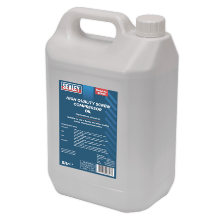 Sealey Screw Compressor Oil 5ltr Model No-SCPO5