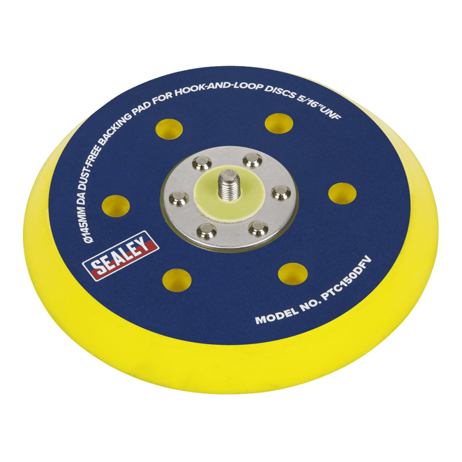 Sealey DA Dust-Free Backing Pad for Hook & Loop Discs 145mm 5/16"UNF Model No-PTC150DFV
