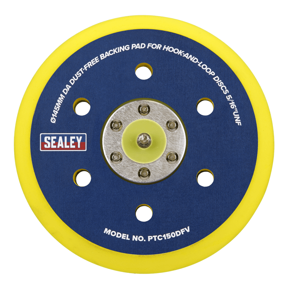 Sealey DA Dust-Free Backing Pad for Hook & Loop Discs 145mm 5/16"UNF Model No-PTC150DFV