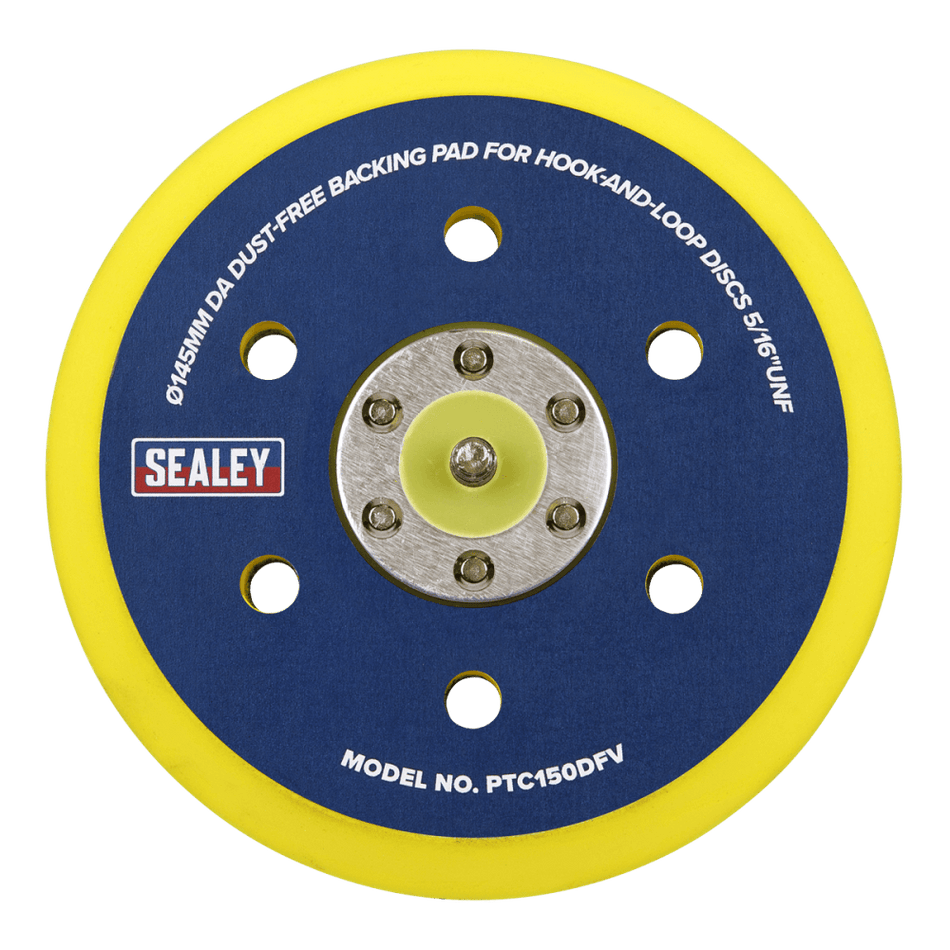 Sealey DA Dust-Free Backing Pad for Hook & Loop Discs 145mm 5/16"UNF Model No-PTC150DFV