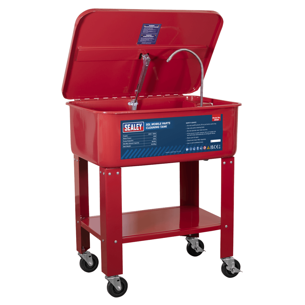Sealey Mobile Parts Cleaning Tank 50ltr Model No-SM28