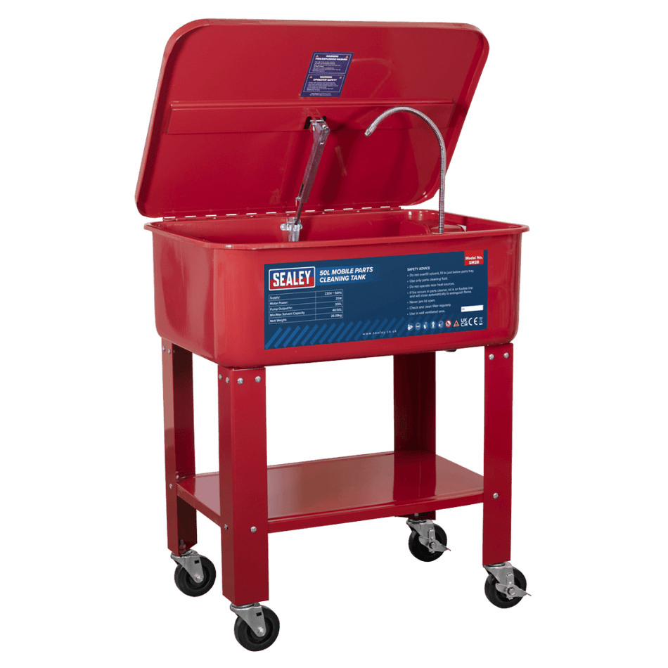 Sealey Mobile Parts Cleaning Tank 50ltr Model No-SM28