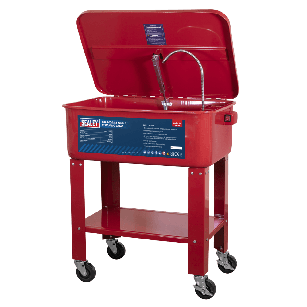 Sealey Mobile Parts Cleaning Tank 50ltr Model No-SM28