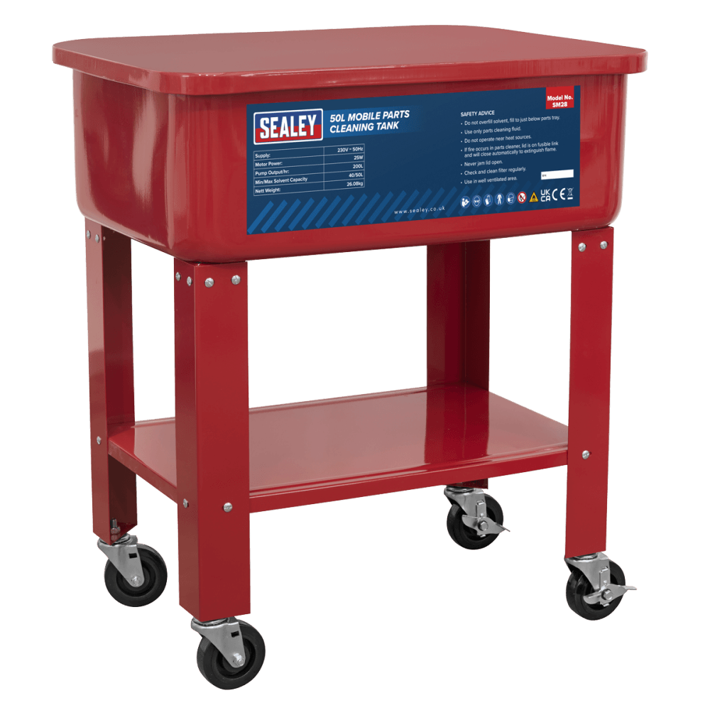 Sealey Mobile Parts Cleaning Tank 50ltr Model No-SM28