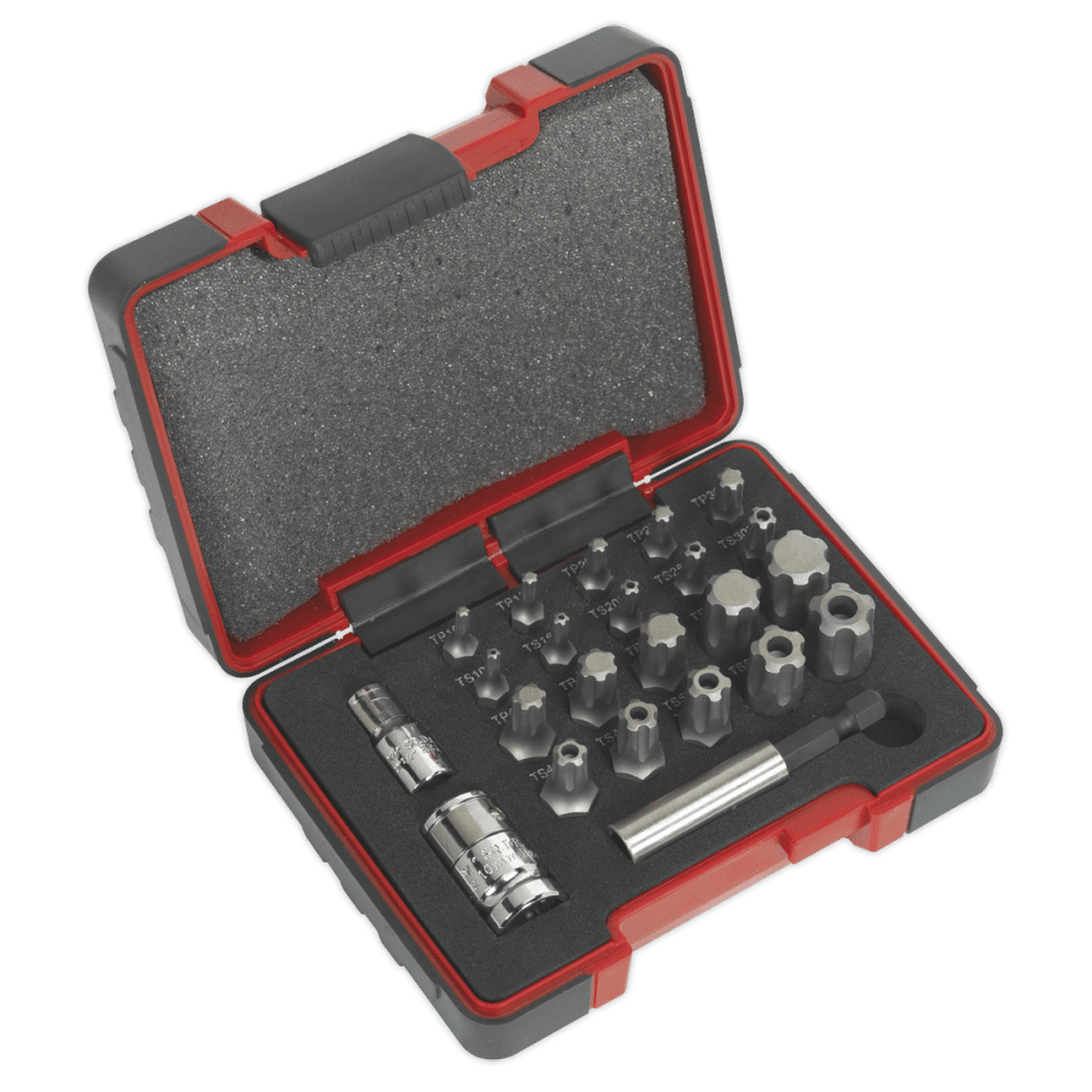 Sealey TRX-P & Security TRX-TS Bit Set 23pc 1/4" & 3/8"Sq Drive Model No-AK6226